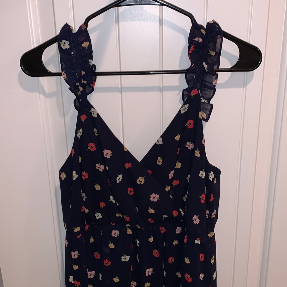 Madewell floral dress with ruffles